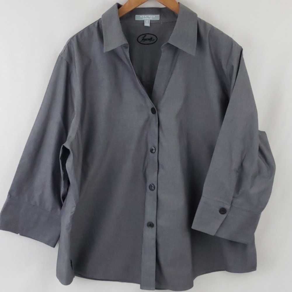 Foxcroft Non Iron Shaped Fit Button Up Blouse